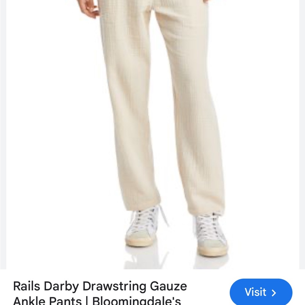 Rails Cream Drawstring Gauze Sweatpants
